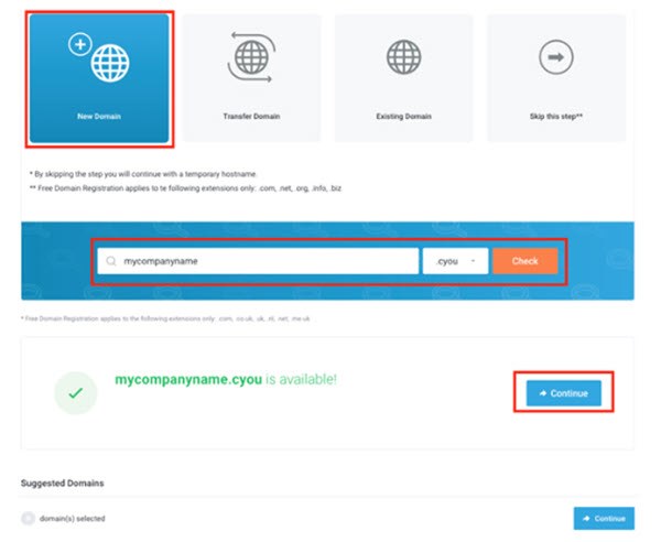 hosting with cpanel step2