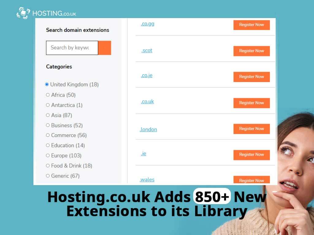 hosting co uk extensions to domain search